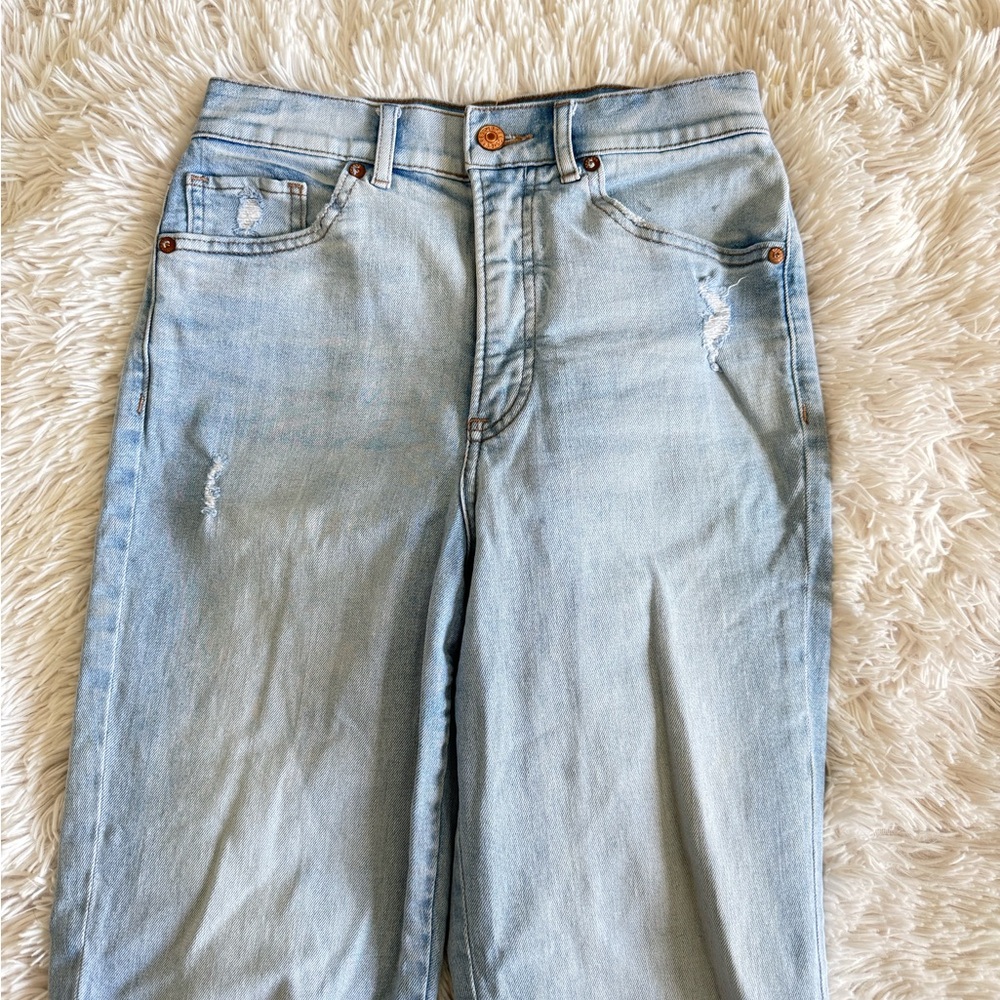 Express High Rise Light Blue Jeans